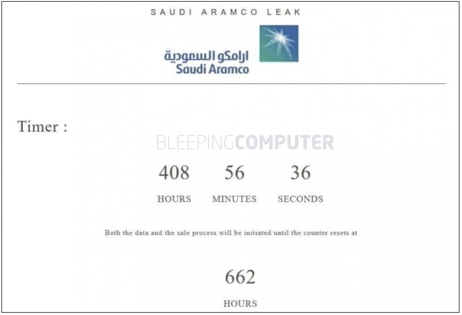 ticking timer saudi aramco