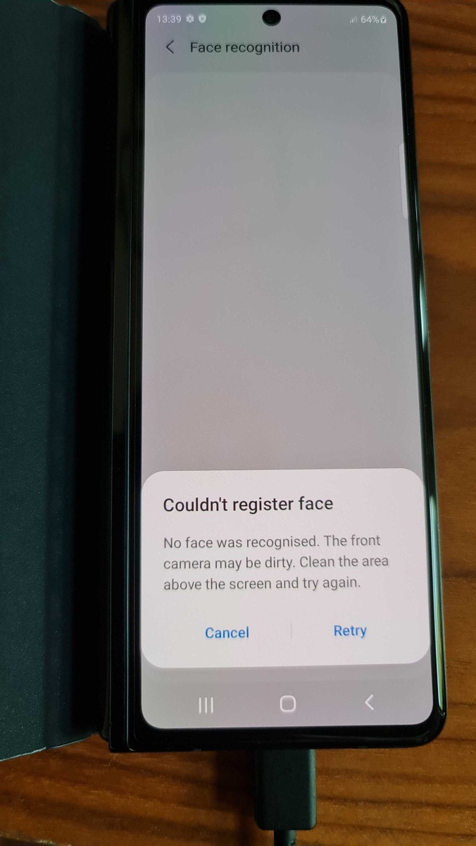 Samsung Galaxy Z Fold 3 bootloader unlocked face unlock failed