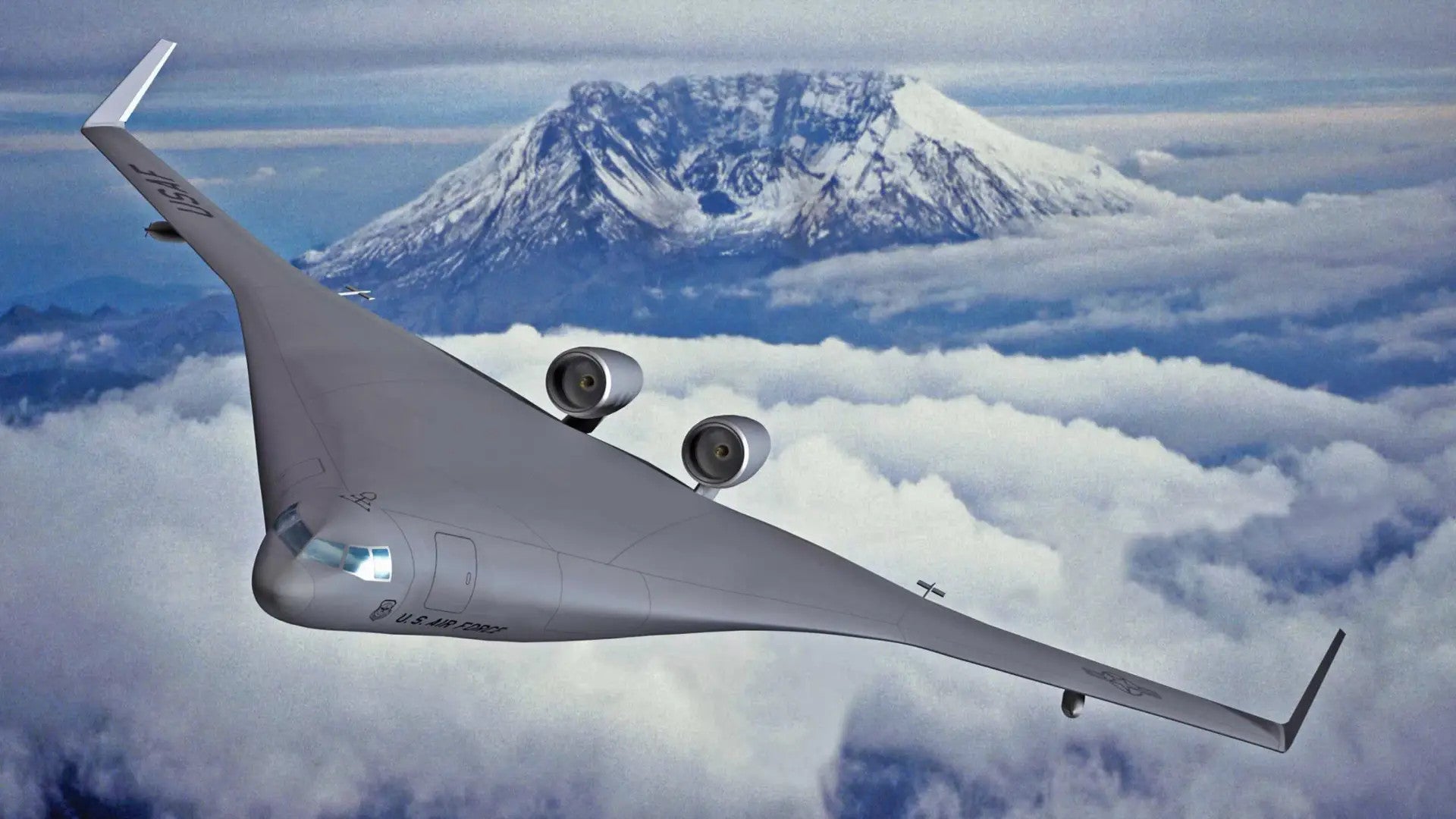 A rendering of a past BWB design concept from Boeing. <em>Boeing</em>