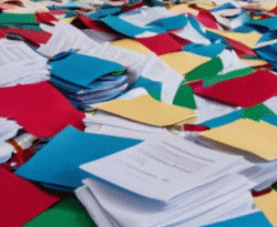 documents scattered