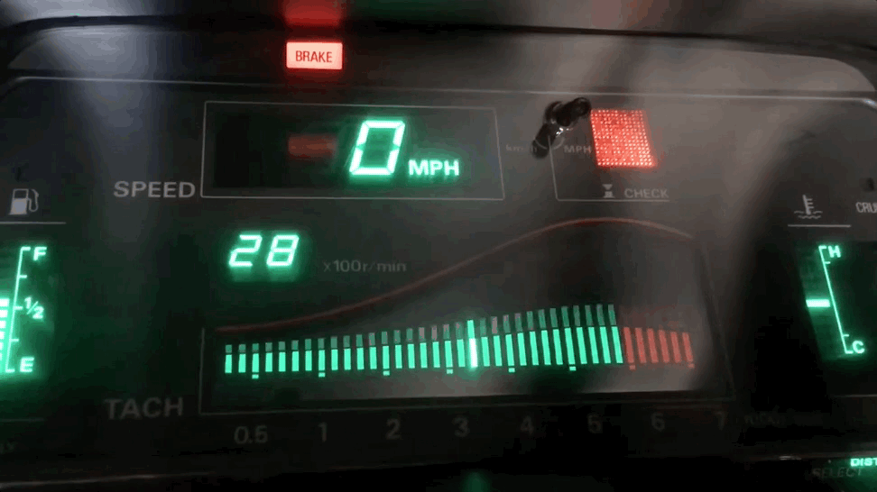 Here's what the factory Z31 digi-dash looks like. It's pretty cool in its own right. <em><a href="https://www.youtube.com/@michaelsmotorcars8916">Michael's Motor Cars</a>/YouTube</em>