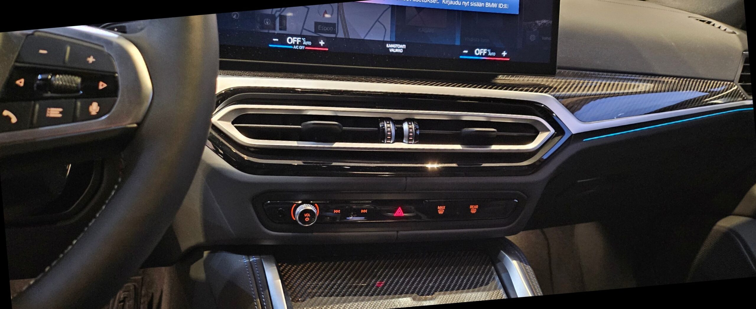 BMW 2024 control panel - no radio buttons or climate control
