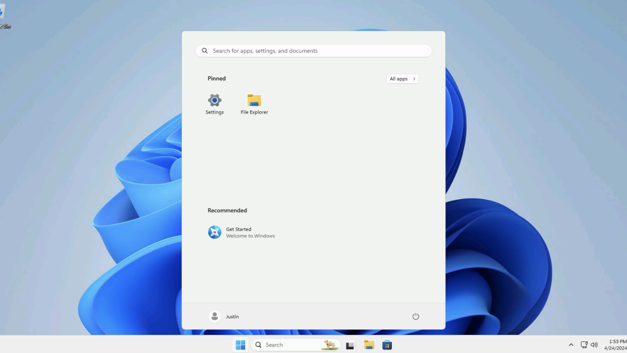 clean windows 11 start menu