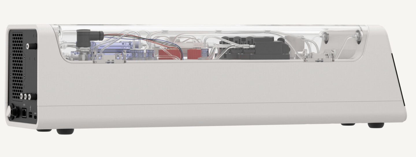 The CL-1: a large housing contains all the life support systems required for the survival of the human brain cells that power the chip