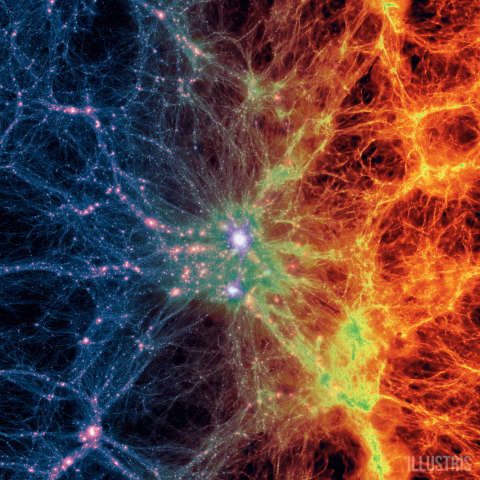Simulation of the cosmic web