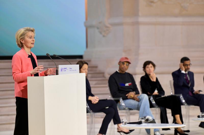 Ursula von der Leyen speeching at the AI Action Summit