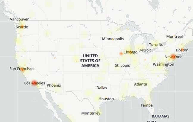 outlook Outlook outage on the map